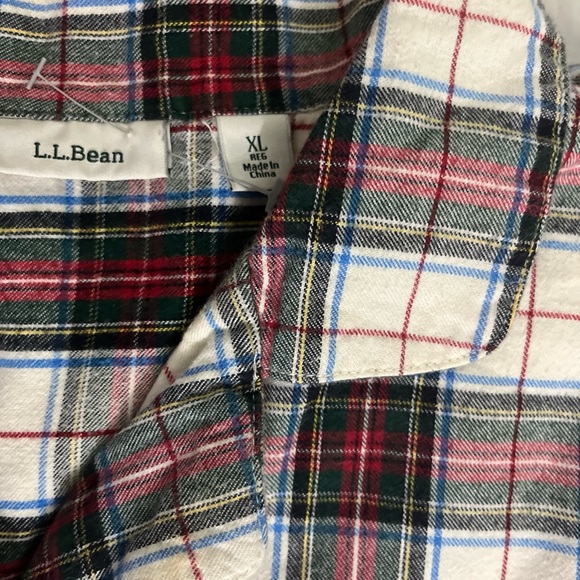 L.L. Bean Womens Plaid Flannel Pajamas Set 100% Cotton - Size XL - Picture 5 of 6